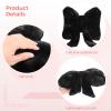 2 Pcs Bow-Style Soft Pillows for Sofa and Bedroom, Plush Black Accents Ideal for Office Decoration view 2