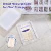 12 Clear Storage Trays for Breast Milk, Compact 7.5 X 5.1 X 0.7 Inches Freezer Organizers, Perfect for Breastfeeding Bag Organization view 2