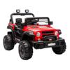 12V Kids Ride On Truck Car with Remote Control, Electric Car for Kids with LED Lights/Music/Suspension, Double Doors & Safety Belt, Off-Road Toys Gift for Boys Girls view 1