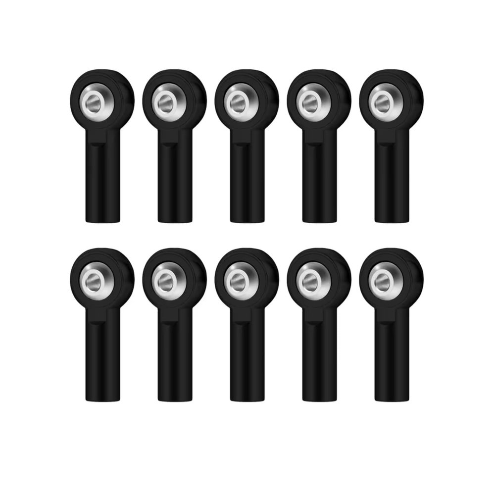 Parts For 10PCS M2 Metal Link Tie Rod Ends For Universal Joint Ball Head Buckle RC Boats For Mini Steering Pushrod Connecting Rods(Black)