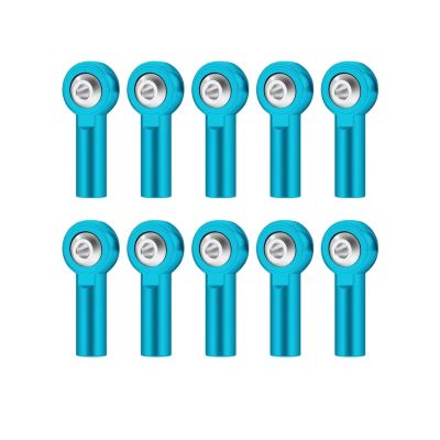 Parts For 10PCS M2 Metal Link Tie Rod Ends For Universal Joint Ball Head Buckle RC Boats For Mini Steering Pushrod Connecting Rods(SKY BLUE)
