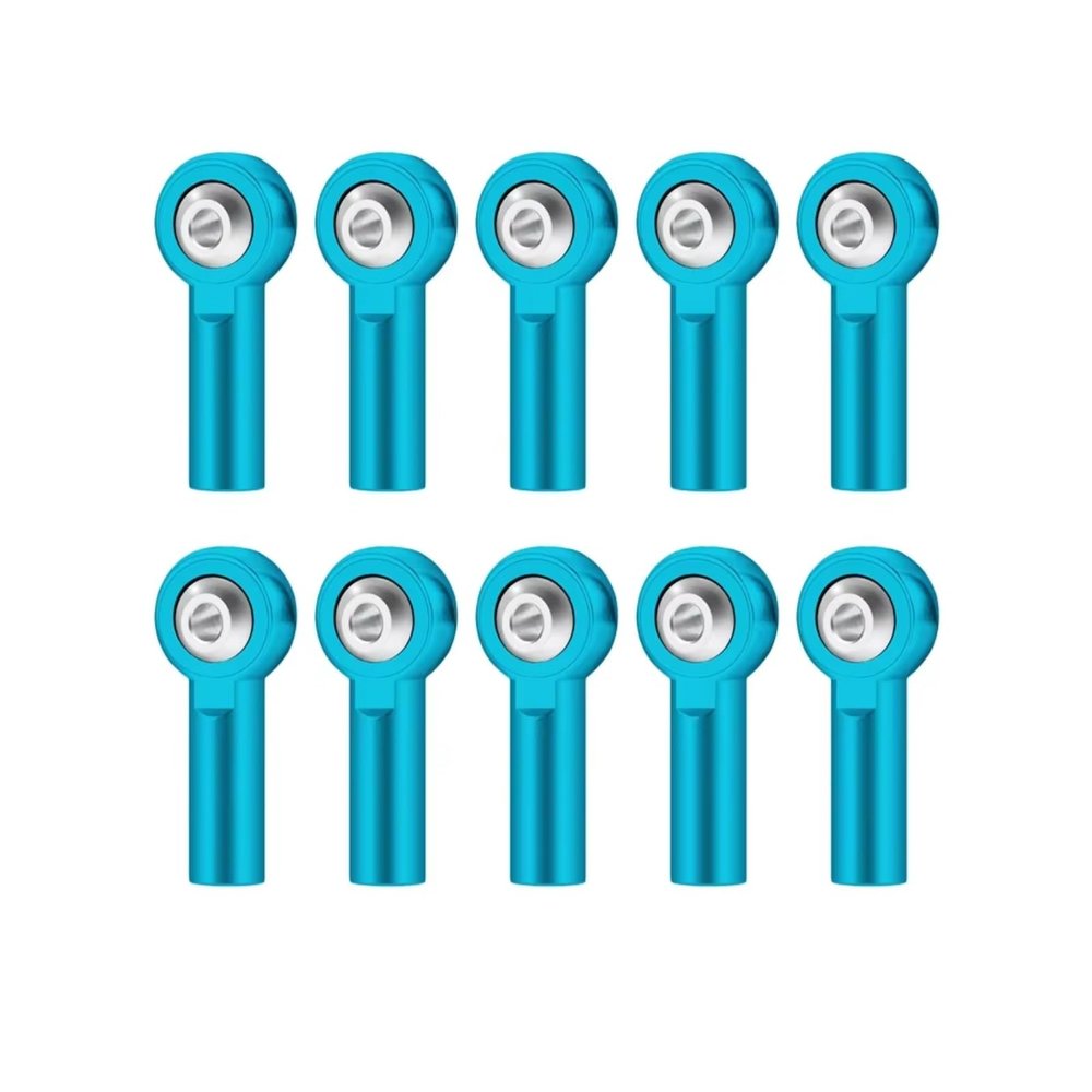 Parts For 10PCS M2 Metal Link Tie Rod Ends For Universal Joint Ball Head Buckle RC Boats For Mini Steering Pushrod Connecting Rods(SKY BLUE)