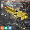 Automatic Shell Ejecting Toy Gun with 100 Soft Bullets,24 Shells,2 Magazines,Realistic Toy Gun Pistol,Christmas Birthday Gifts for Kids Adults Boys Age 8+(Gold) view 3