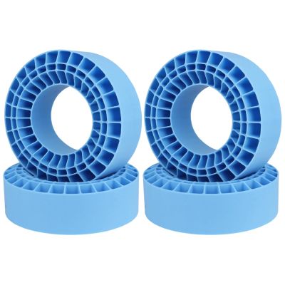 AllinRC 2.2" Silicone Rubber Tire Inserts, 4-Pack, Fits 132134 mm (5.25" OD) Tires, Soft, 12545 mm, Waterproof, Strong Sidewall Support, Better Traction for RC Crawlers (Blue)