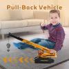 VYKOBLO Metal ABS Crane Toy, Diecast Construction Vehicle with Movable Boom and Hook, Construction Toy Truck for Kids Boys Age 3+ Christmas Birthday Gift view 4