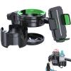 4-in-1 Universal Cup Holder for Stroller, Bicycle, Wheelchair & Shopping Cart | 360 Rotatable, Anti-Slip Silicone Grip Spill-Proof Design | Adjustable Single/Double Cup and Phone HolderGreen view 1