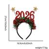 4pcs 2026 New Year Headband 2026 Year Star Tinsel Head Bopper Headdress for 2026 New Years Eve Party Decorations view 3