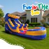 Dolphin Inflatable Water Slide for Kids and Adults with Splash Pool and Sprinkler, Commercial Grade Backyard Water Park with Safety Net and No-Jump Top, 25ft x 9ft x 14ft with Blower view 2
