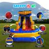 Dolphin Inflatable Water Slide for Kids and Adults with Splash Pool and Sprinkler, Commercial Grade Backyard Water Park with Safety Net and No-Jump Top, 25ft x 9ft x 14ft with Blower view 3