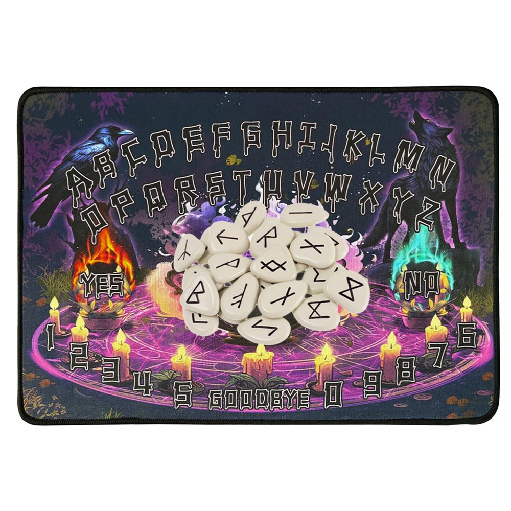 Divination Mat | Rubber Portable Metaphysical Supplies | Dowsing Metaphysical Ceremony Mat - for Adults Teens Friends Family Holiday Birthday Party Gathering Tarot Reading