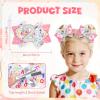 2PCS Hair Bows for Baby Girls Birthday - Glitter 2nd Birthday Hair Bow Sweet Theme with Ice Cream Party, Pink Hair Accessories for Baby Toddler 1 2 3 4 5 6 Years, Outfit & Decorations view 4