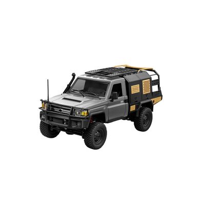 RC Truck, 1/12 Scale 4x4 RC Rock Crawler Off Road Pickup Truck, 2.4Ghz All Terrain 4WD RC Crawler with LED Light & Movable Rear Compartment, Gift for Adult (Silver)