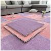 10-Pack Interlocking Plush Foam Floor Mats - Soft and Fluffy 24x24 Inch Jigsaw Carpet Tiles with Non-Slip Bottom for Easy Storage view 1