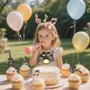 12Pcs Black Music Theme Cupcake Toppers - Glitter Drums Guitar Notes Cupcake Decorations for Music Lovers Birthday Party Cake Decoration Supplies view 3