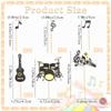 12Pcs Black Music Theme Cupcake Toppers - Glitter Drums Guitar Notes Cupcake Decorations for Music Lovers Birthday Party Cake Decoration Supplies view 4