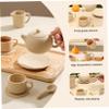 Christmas Decorations Xmas 15Pcs/Set Kids Tea Party Set Safe Silicone Heat Proof Pretend Play Toys Include Teapot/Coasters/Teacups/Spoons Shockproof Play Tea for Girls Boys view 3
