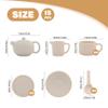 Christmas Decorations Xmas 15Pcs/Set Kids Tea Party Set Safe Silicone Heat Proof Pretend Play Toys Include Teapot/Coasters/Teacups/Spoons Shockproof Play Tea for Girls Boys view 4