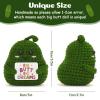 A AIFAMY Big Butt Potato Funny Crochet Potato with Positivity Affirmation Card for Hilarious Encouragement Gag Gifts (Green, 1P) view 2