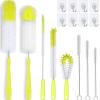 16pcs Cleaning Brush Bottle Brush Extended Handle Water Cup Kettle Straw Cleaning with Hook view 1