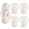 4 Pack Silicone Sleeves for Avent Natural Glass Baby Bottles, Anti Breakage Bottle Holder, Compatible with Philips Avent Glass Natural Baby Bottles (4 White, 8 OZ) view 1