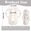 4 Pack Silicone Sleeves for Avent Natural Glass Baby Bottles, Anti Breakage Bottle Holder, Compatible with Philips Avent Glass Natural Baby Bottles (4 White, 8 OZ) view 2
