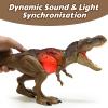 HAYXUN Jurassic Tyrannosaurus Rex Action Figure Dinosaur Toy for Kids 3-5, 5-7 with Sound & Movement, Attack T Rex Dino Toys with Rampage Attack, Chomp & Roar  Birthday Gift for Kids Ages 3+ view 3