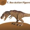 HAYXUN Jurassic Tyrannosaurus Rex Action Figure Dinosaur Toy for Kids 3-5, 5-7 with Sound & Movement, Attack T Rex Dino Toys with Rampage Attack, Chomp & Roar  Birthday Gift for Kids Ages 3+ view 4