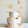 11Pieces Purple Butterfly Birthday Cake Decorations - 3D Butterfly Cupcake Decorations - Women's Girls Birthday Party, Wedding Cake Supplies view 2
