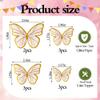 11Pieces Purple Butterfly Birthday Cake Decorations - 3D Butterfly Cupcake Decorations - Women's Girls Birthday Party, Wedding Cake Supplies view 4