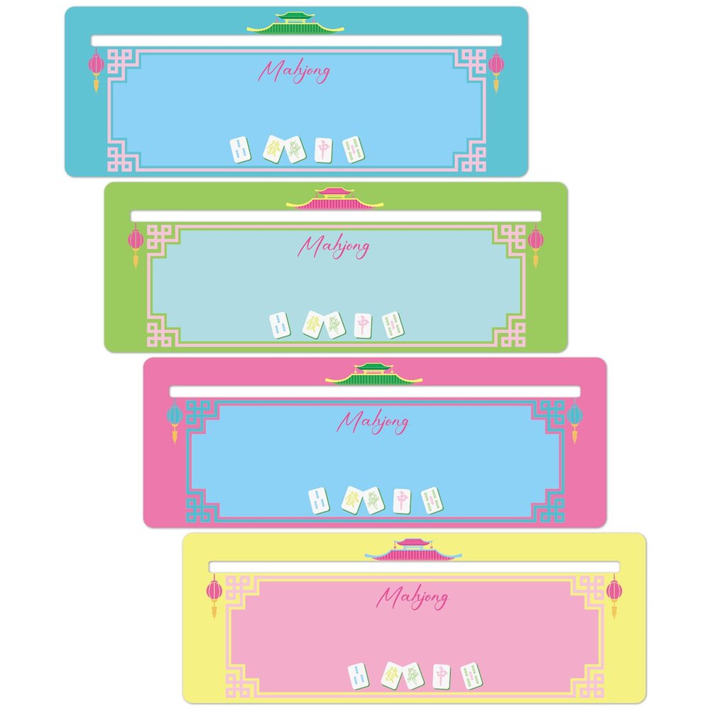 4Pcs Mahjong Line Finder Mahjong Card Guide Mah Jong Card Accessories and Gifts Game Rules Reader Helper Strategy Tool for Beginners Players Lovers Travel Parties Competitions Game Nights Supplies