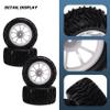 Bloepum 128MM 1/10 RC -Truck -Tire Tyre Wheel Foam Inserts 12mm Hex for/Arrm/////D view 3