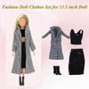 15 PCS Doll Clothes and Accessories, Girl Doll Clothes Including 6 Fashion Sets, 1 Handbag, 1 Suitcase, 1 Glasses, 6 Pairs of Shoes for 11.5 inch Dolls on Christmas view 2
