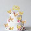 13 Pieces Butterfly Happy Birthday Cake Decorations, Pink and Gold Glitter Butterfly Cupcake Inserts, Suitable for Girls Women's Birthday Party Cake Decorations Supplies view 3