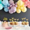 13 Pieces Butterfly Happy Birthday Cake Decorations, Pink and Gold Glitter Butterfly Cupcake Inserts, Suitable for Girls Women's Birthday Party Cake Decorations Supplies view 4