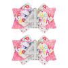 2PCS Hair Bows for Baby Girls Birthday - Glitter 2nd Birthday Hair Bow Sweet Theme with Ice Cream Party, Pink Hair Accessories for Baby Toddler 1 2 3 4 5 6 Years, Outfit & Decorations view 1