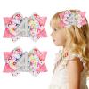 2PCS Hair Bows for Baby Girls Birthday - Glitter 2nd Birthday Hair Bow Sweet Theme with Ice Cream Party, Pink Hair Accessories for Baby Toddler 1 2 3 4 5 6 Years, Outfit & Decorations view 2