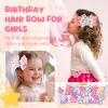 2PCS Hair Bows for Baby Girls Birthday - Glitter 2nd Birthday Hair Bow Sweet Theme with Ice Cream Party, Pink Hair Accessories for Baby Toddler 1 2 3 4 5 6 Years, Outfit & Decorations view 3