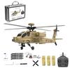1/32 F11-N AH64 RC Helicopter for Adults, 2.4G 6CH Coaxial Dual Rotor 6G/3D Military Remote Control Helicopter with Optical Flow Altitude Hold, RC Aircraft Model Gift -RTF view 1
