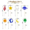 16 Pieces Space Themed Birthday Cupcake Decorations - Astronaut Rocket Alien Cupcake Inserts - Suitable for Baby and Children's Birthday Party Decorations view 4