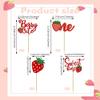 12 Pcs Strawberry Sweet One Cupcake Toppers - Glitter Berry 1st Birthday Cupcake Decoration for Fruit Theme Birthday Party Baby Shower Cake Decor Supplies view 4