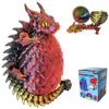 3D Printed Dragon Eggs with Dragon Inside, Large Articulated Dragons Toys with Eyes, Animal Fidget Toy Easter Surprise Eggs Home Decor Executive Desk Toy, Easter Gift for Kids (Red+Black+Golden) view 1