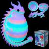 3D Printed Dragon Eggs with Dragon Inside, Large Articulated Dragons Toys with Eyes, Easter Basket Essentials Stuffers Surprise Eggs Home Decor Executive Desk Toy (Glow in Dark Rainbow-2) view 1