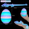 3D Printed Dragon Eggs with Dragon Inside, Large Articulated Dragons Toys with Eyes, Easter Basket Essentials Stuffers Surprise Eggs Home Decor Executive Desk Toy (Glow in Dark Rainbow-2) view 2