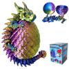 3D Printed Dragon Eggs with Dragon Inside, Large Articulated Dragons Toys with Eyes, Easter Basket Essentials Stuffers Surprise Eggs Home Decor Executive Desk Toy (Purple+Golden+Bule) view 1