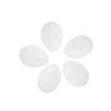 5 Pcs Fashion White Easter Eggs, Wooden Eggs for Painting Children Play Kitchen Game Dyeable Nesting Egg Home Decor view 1