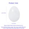 5 Pcs Fashion White Easter Eggs, Wooden Eggs for Painting Children Play Kitchen Game Dyeable Nesting Egg Home Decor view 2