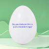 5 Pcs Fashion White Easter Eggs, Wooden Eggs for Painting Children Play Kitchen Game Dyeable Nesting Egg Home Decor view 3