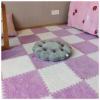 10pcs, Fluffy Interlocking Carpet Tiles, Shaggy Plush Foam Floor Mats Non Slip Washable Fuzzy Puzzle Play Mat(#5) view 1
