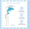 12 Pcs Blue Dolphin Cupcake Toppers - Glitter Ocean Theme Cupcake Decoration for Dolphin Theme Party Baby Shower Birthday Party Cake Decoration Supplies view 4