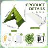 Chunm 4 Sets Camp Teepee Tent Set Camping Party Tents Decorations Vbs Sunday School Backdrop Photography with Mattress Lights and Fake Vines for Camping Sleepovers Slumber Birthday Party Supplies view 3